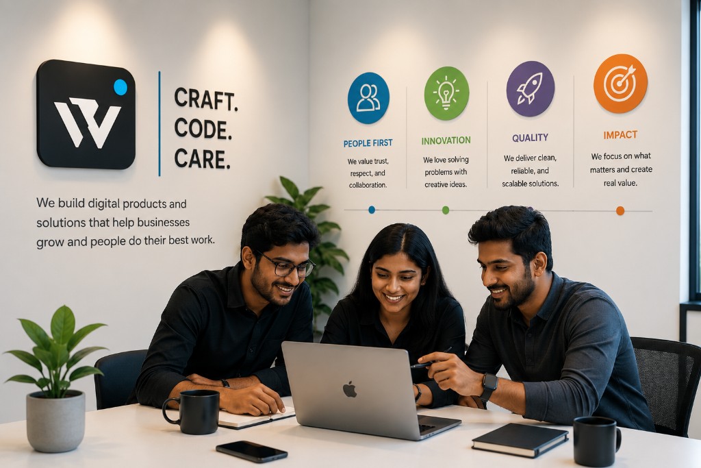 Wontonee team collaborating in the office